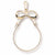 Ribbon Charmholder in Yellow Gold Plated hide-image