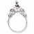 Flower Charmholder in 14K White Gold