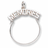 Memories Charmholder in 14K White Gold