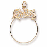 Music Staff Charmholder in 10k Yellow Gold
