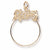 Music Staff Charmholder in 10k Yellow Gold