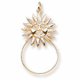 Sun Charmholder in 10k Yellow Gold
