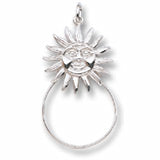 Sun Charmholder in 14K White Gold