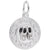 Babyshoe Charm In 14K White Gold