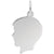 Boys Head Charm In 14K White Gold
