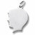 Boys Head charm in 14K White Gold hide-image