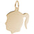 Girls Head Charm In Gold Plated