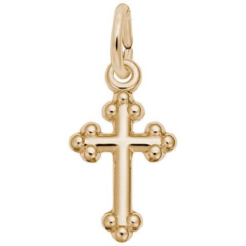 Cross Charm In Yellow Gold