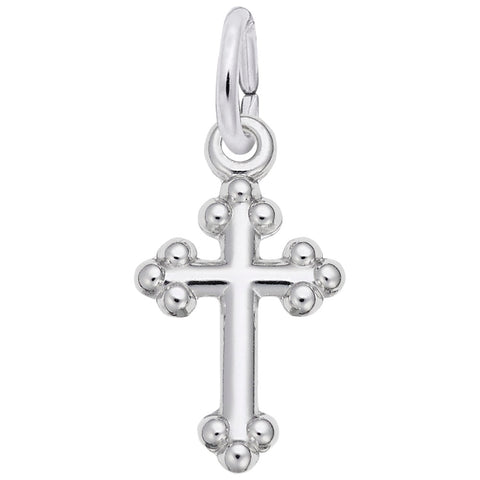 Cross Charm In Sterling Silver
