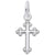 Cross Charm In Sterling Silver