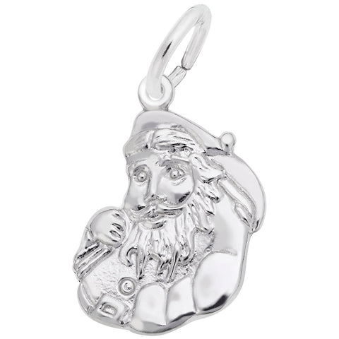 Santa Charm In Sterling Silver