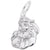 Santa Charm In Sterling Silver