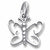 Butterfly charm in 14K White Gold hide-image