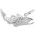 Fish Charm In 14K White Gold
