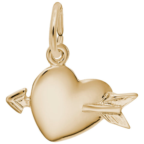 Heart Charm in Yellow Gold Plated