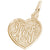 I Love You Charm In Yellow Gold