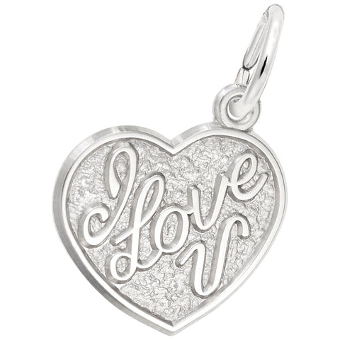 I Love You Charm In Sterling Silver