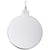 Classic Style Disc Charm In 14K White Gold