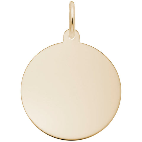 Disc Charm in Yellow Gold Plated