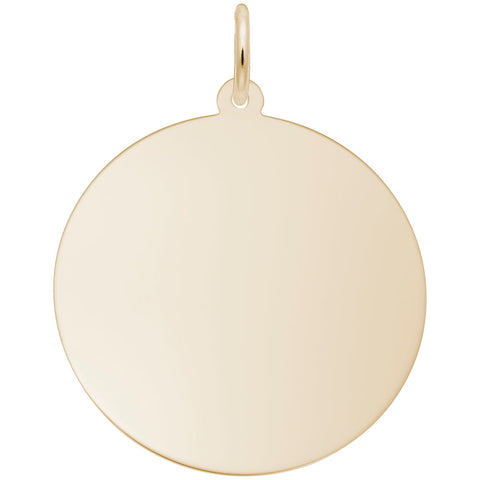 Disc Charm In Yellow Gold
