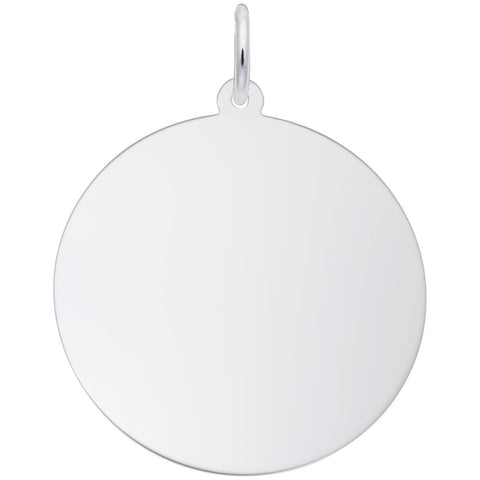 Disc Charm In 14K White Gold