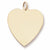 Heart charm in Yellow Gold Plated hide-image