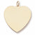 Heart charm in Yellow Gold Plated hide-image