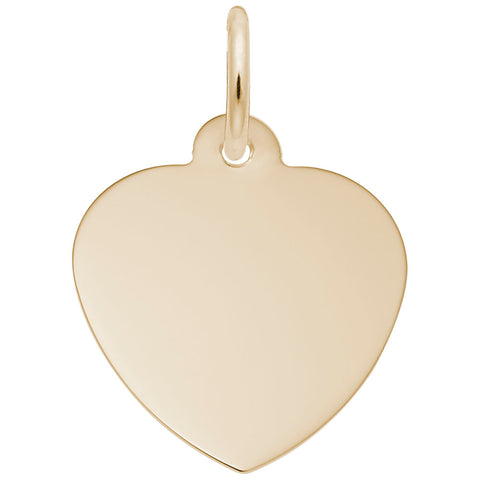 Heart Charm in Yellow Gold Plated