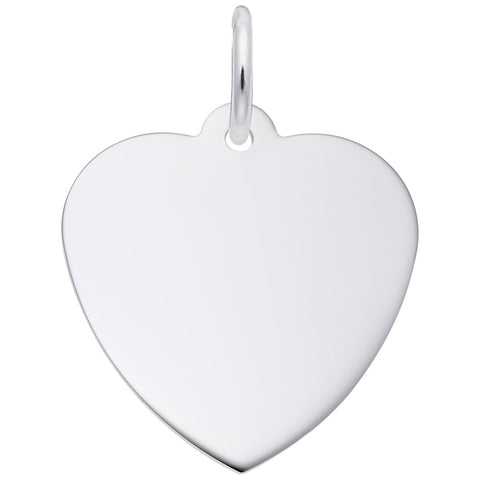 Heart Charm In 14K White Gold