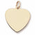 Heart charm in Yellow Gold Plated hide-image