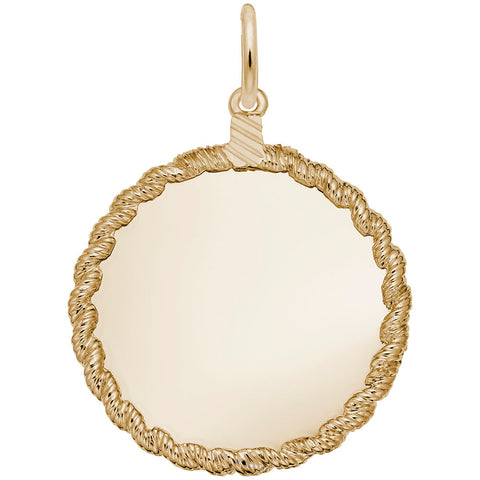 8182-Disc Charm in Yellow Gold Plated