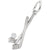 Golf Clubs Charm In Sterling Silver