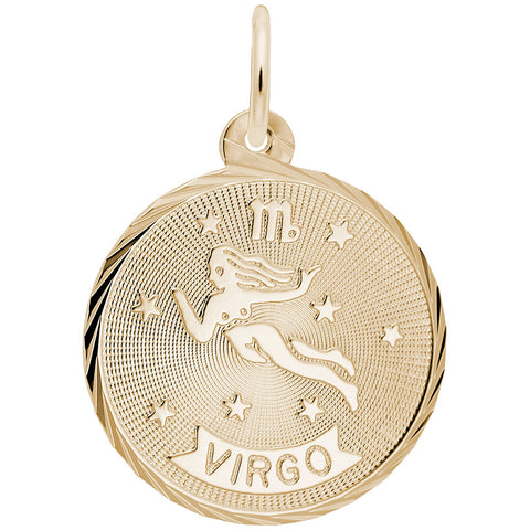 Virgo Charm in Yellow Gold Plated