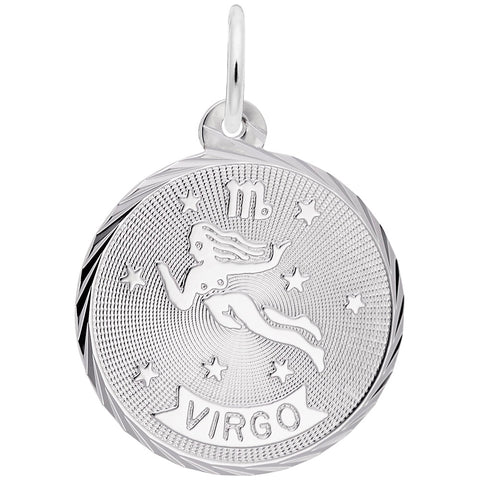 Virgo Charm In 14K White Gold