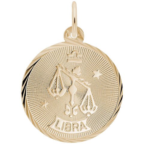 Libra Charm in Yellow Gold Plated