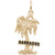 Barbados Palm W/Sign Charm In Yellow Gold