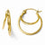 14k Yellow Gold Polished Hinged Hoop Earrings