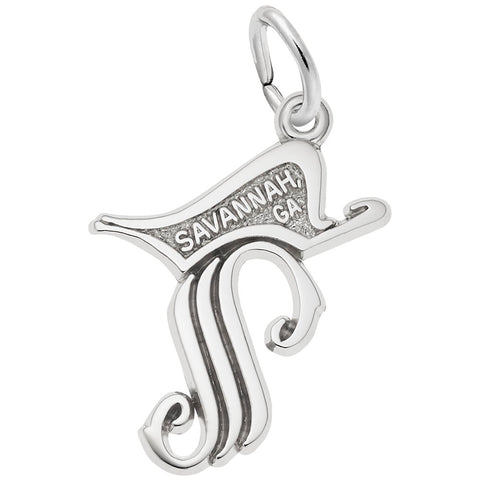 Savannah Charm In 14K White Gold