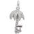 Hawaii Palm Charm In 14K White Gold