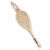Racquet charm in Yellow Gold Plated hide-image