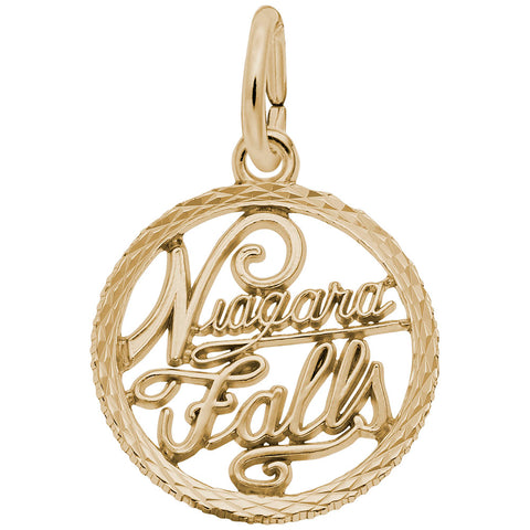 Niagara Falls Charm in Yellow Gold Plated