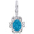 December Birthstone Charm In 14K White Gold