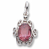 June Birthstone charm in Sterling Silver hide-image