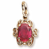 July Birthstone charm in Yellow Gold Plated hide-image
