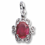 July Birthstone charm in Sterling Silver hide-image