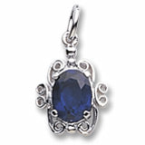 September Birthstone charm in 14K White Gold hide-image