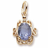 December Birthstone charm in Yellow Gold Plated hide-image