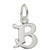 Initial B Charm In 14K White Gold