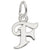 Initial F Charm In 14K White Gold