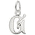 Initial G Charm In 14K White Gold